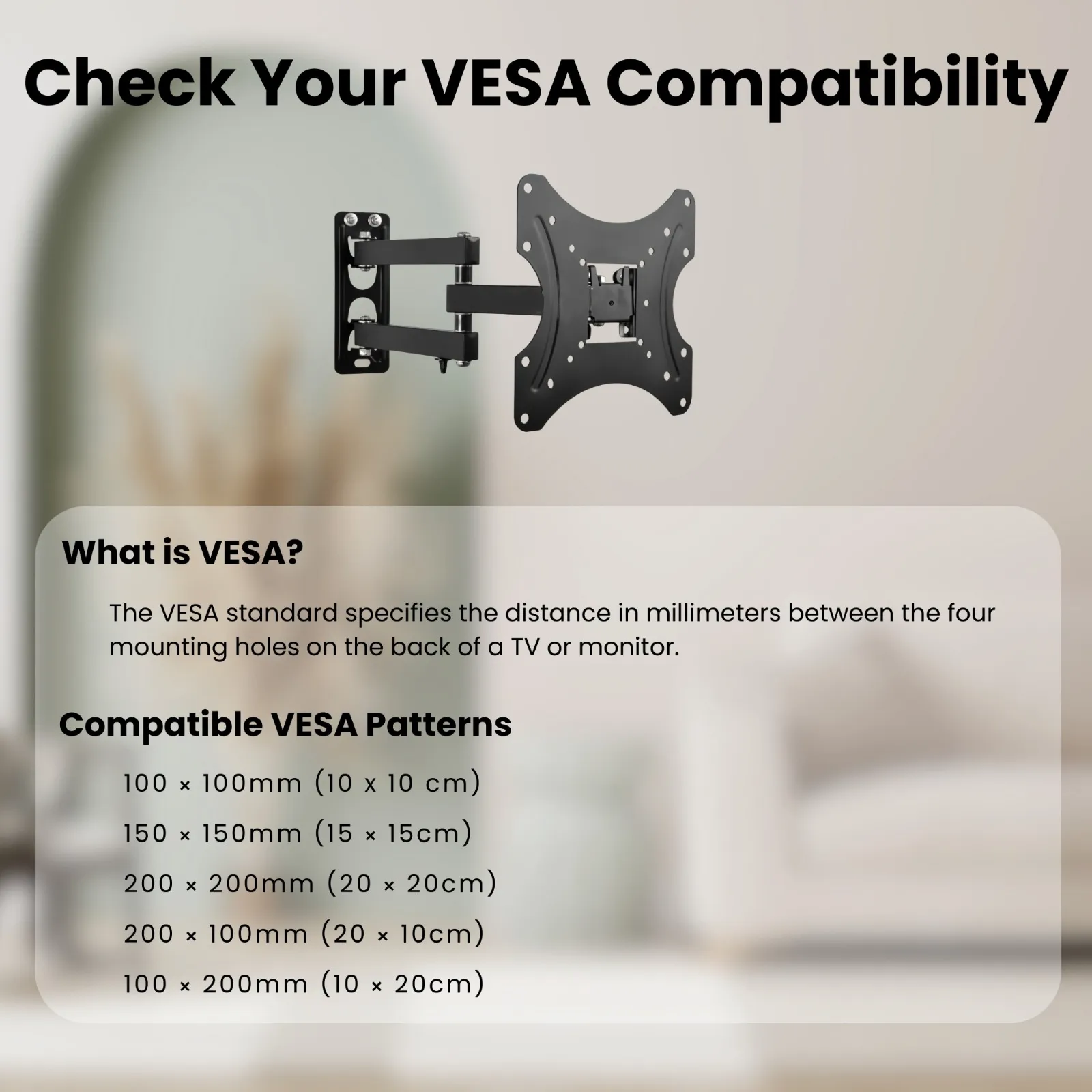 Wall Mount Kit 17" To 42" | Moveable and Adjustable view 6